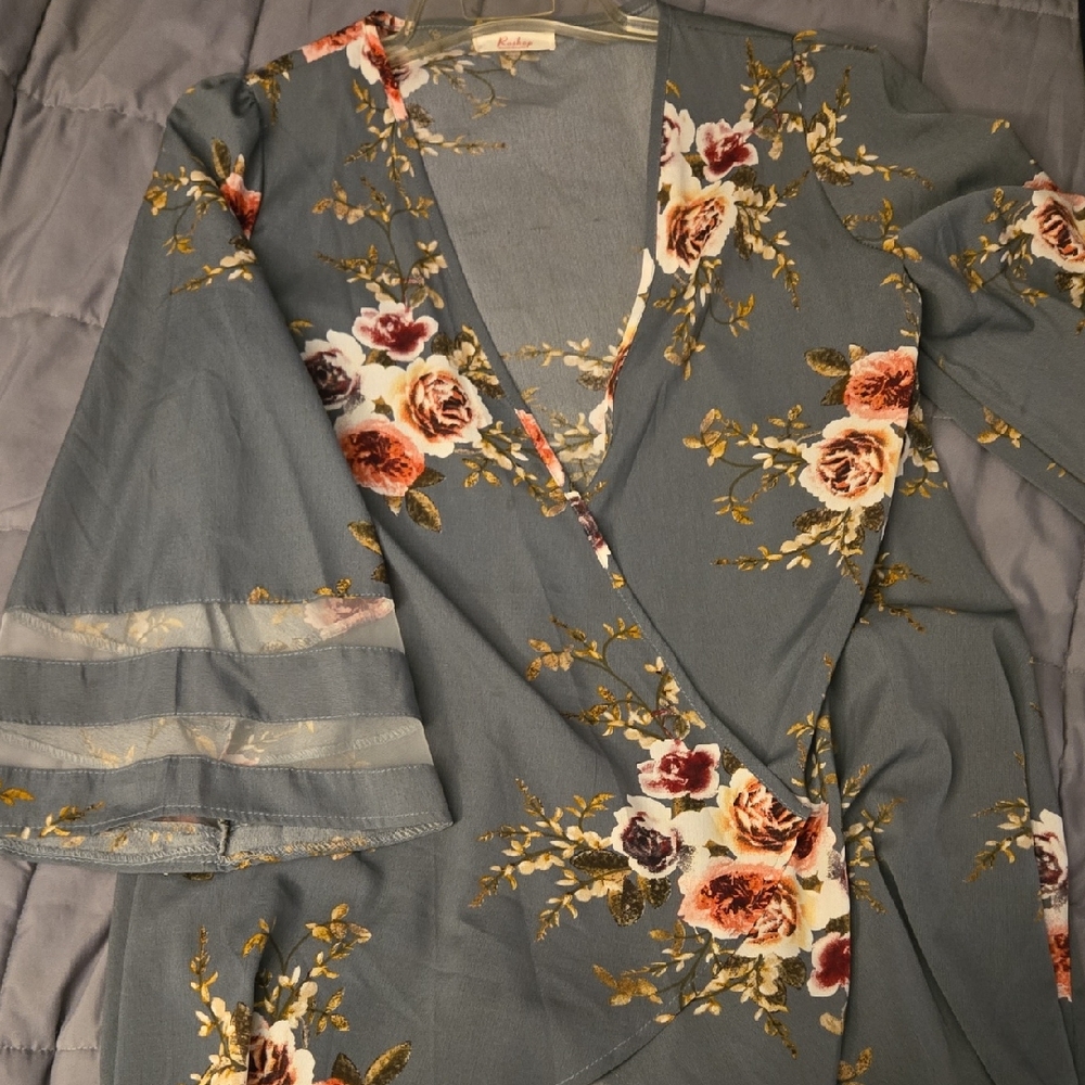 Floral Wrap Robe